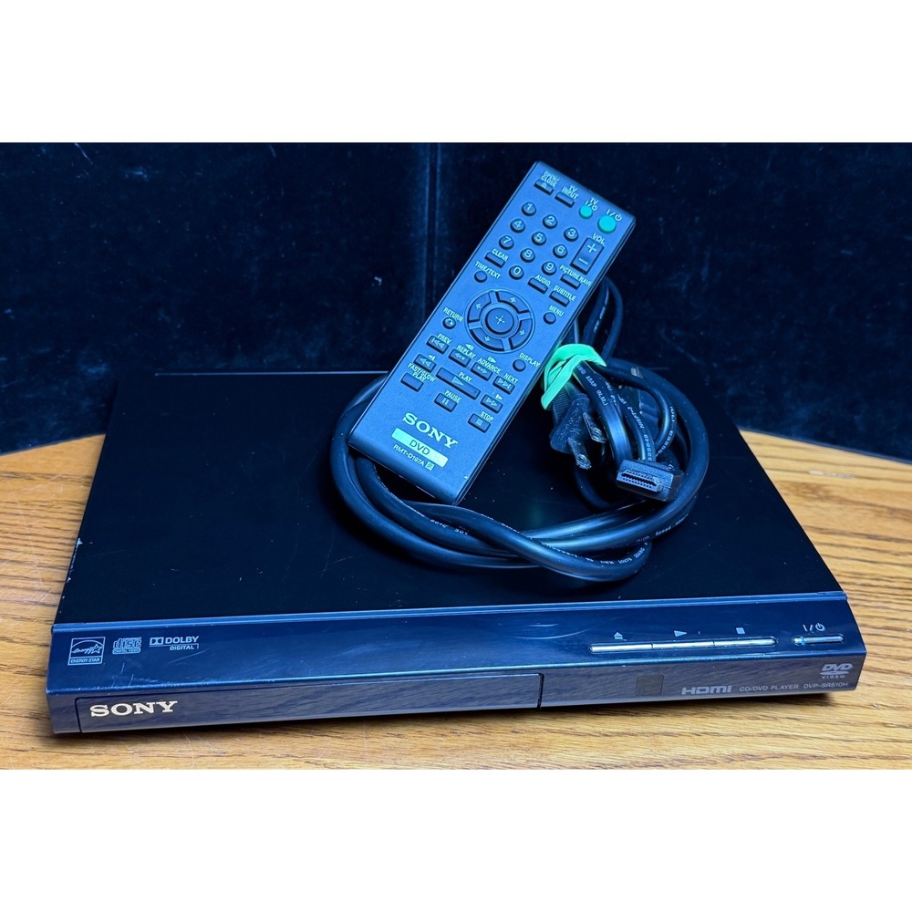 Sony DVP-SR510H CD DVD Player-HDMI, 1080p, Remote and Cables, Black, WORKS
